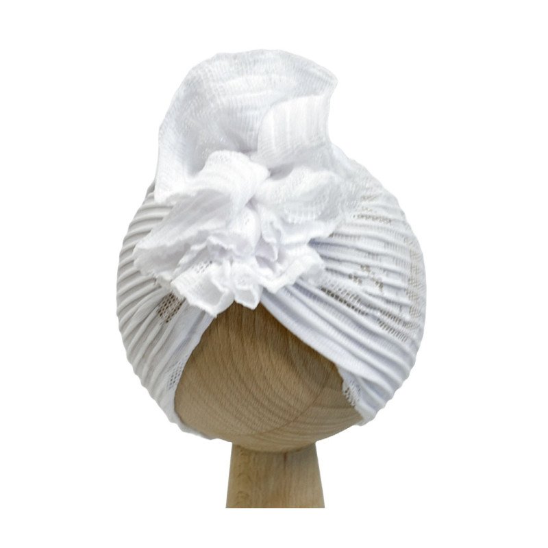 Turban koronkowy (biały)